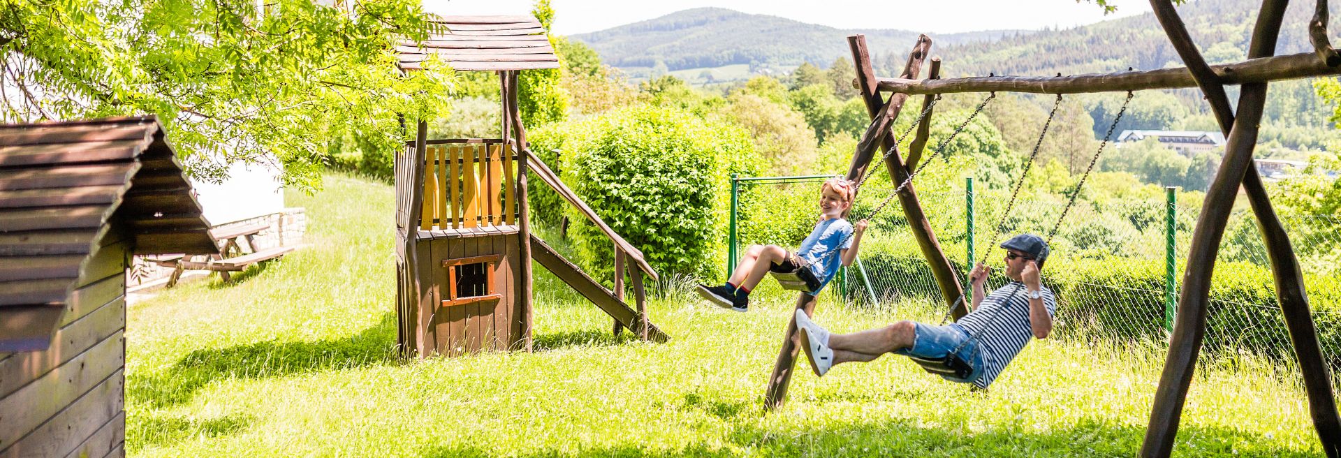 Dětské hřiště v lázeňském a wellness hotelu NIVAMARE v Luhačovicích